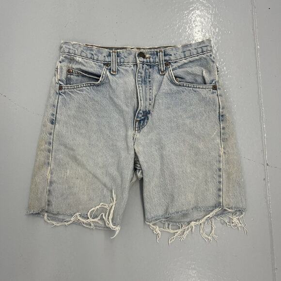 Vintage 90s Levi's 505 Light Wash Cut Off Jean Shorts 27x6 - Picture 1 of 3